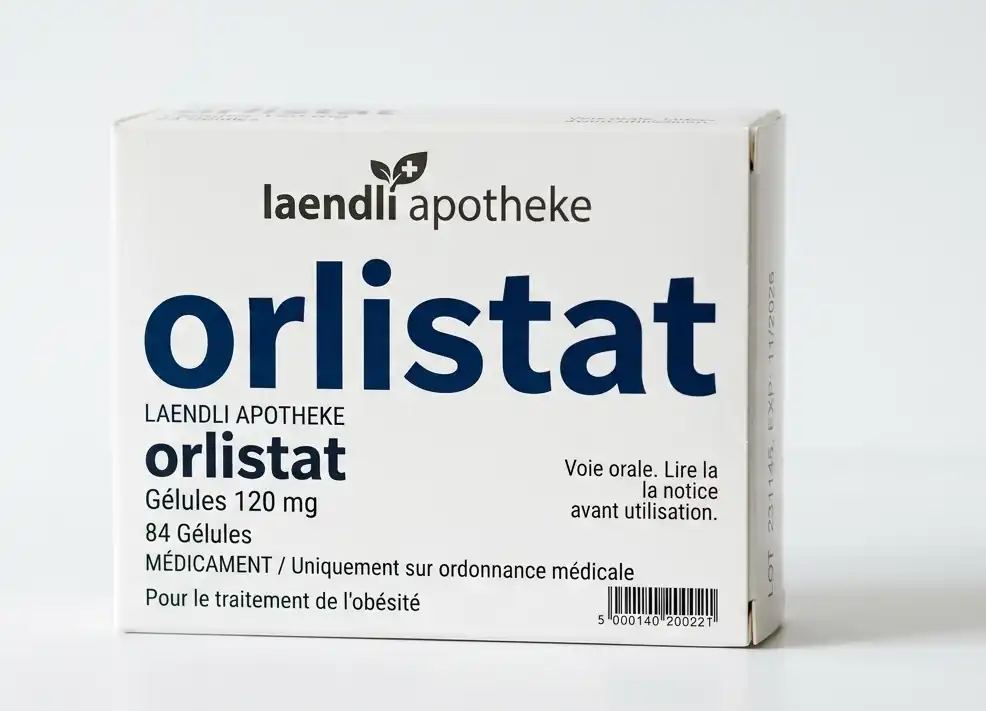 Orlistat Generika Packung zur Gewichtsreduktion